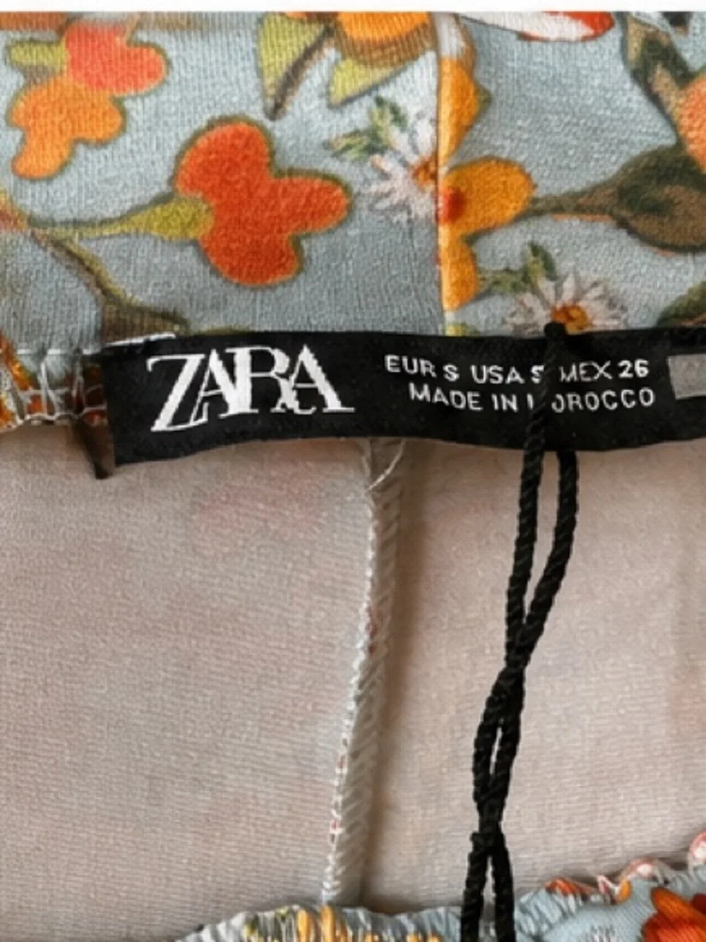 Zara Floral Wide Leg Palazzo Pants Boho Coastal Euro Summer Small